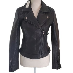 Romeo & Juliet Couture SM Faux Leather Moto Jacket